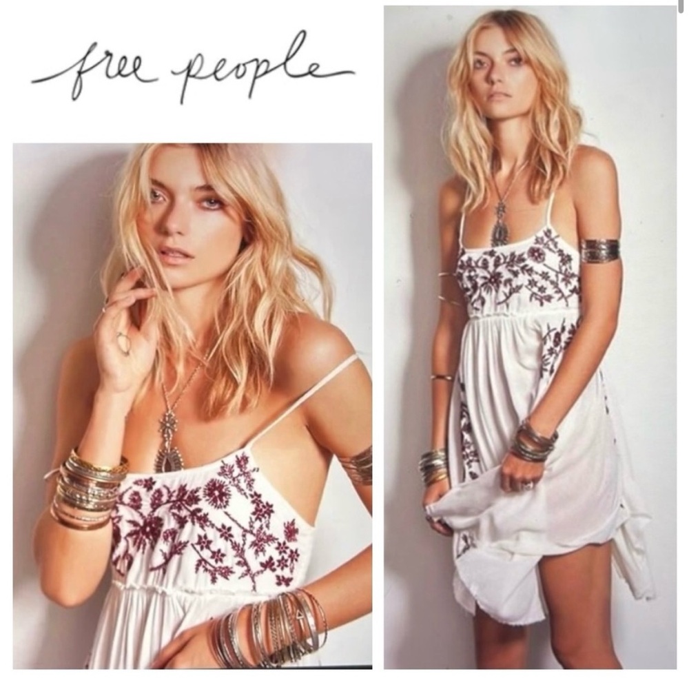 Intimately Free People Embroidered Slip Dress